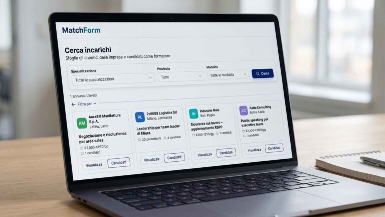 MatchForm: la piattaforma che connette formatori e imprese