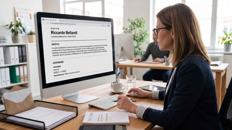 il CV del formatore